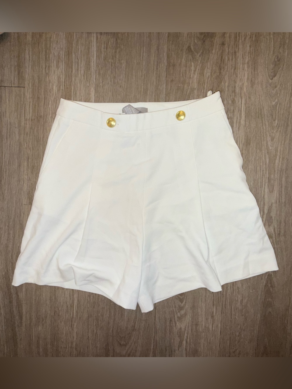 H&M White High-Waist Skirt
